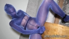 Riding A Blue Glittering Wolford Pantyhose Encased Dildo